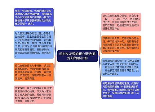 想对女友说的暖心里话(哄媳妇的暖心话)