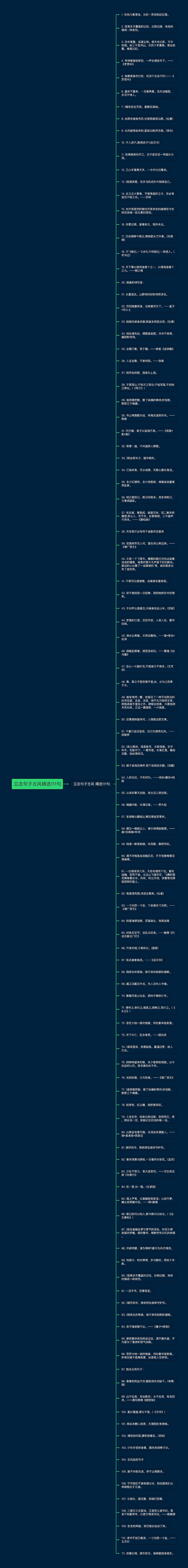 立志句子古风精选111句
