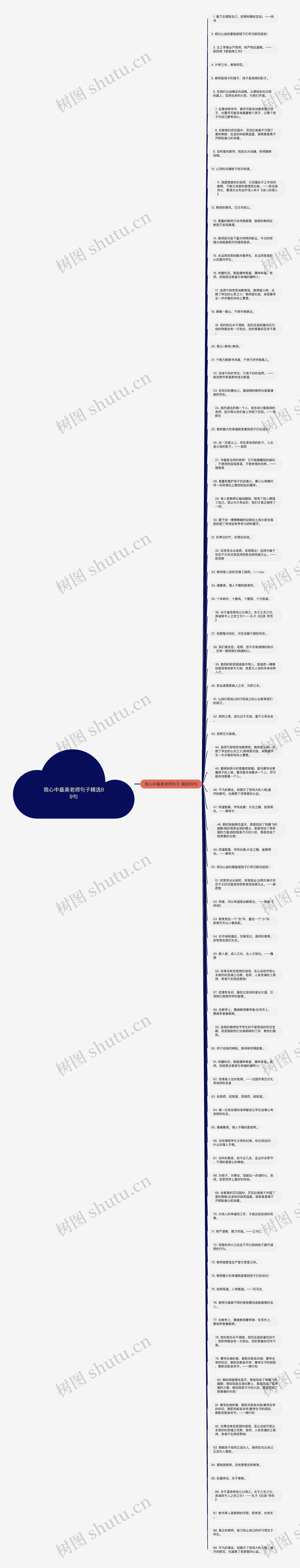 我心中最美老师句子精选89句思维导图