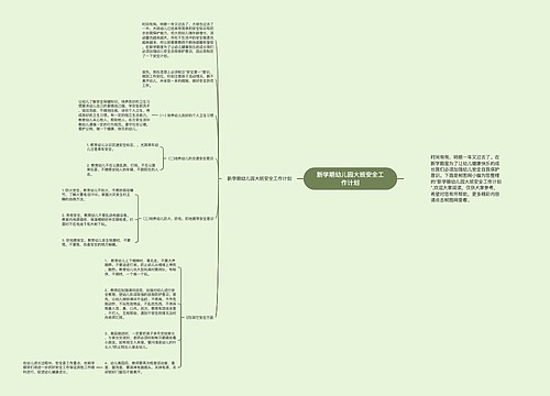 新学期幼儿园大班安全工作计划