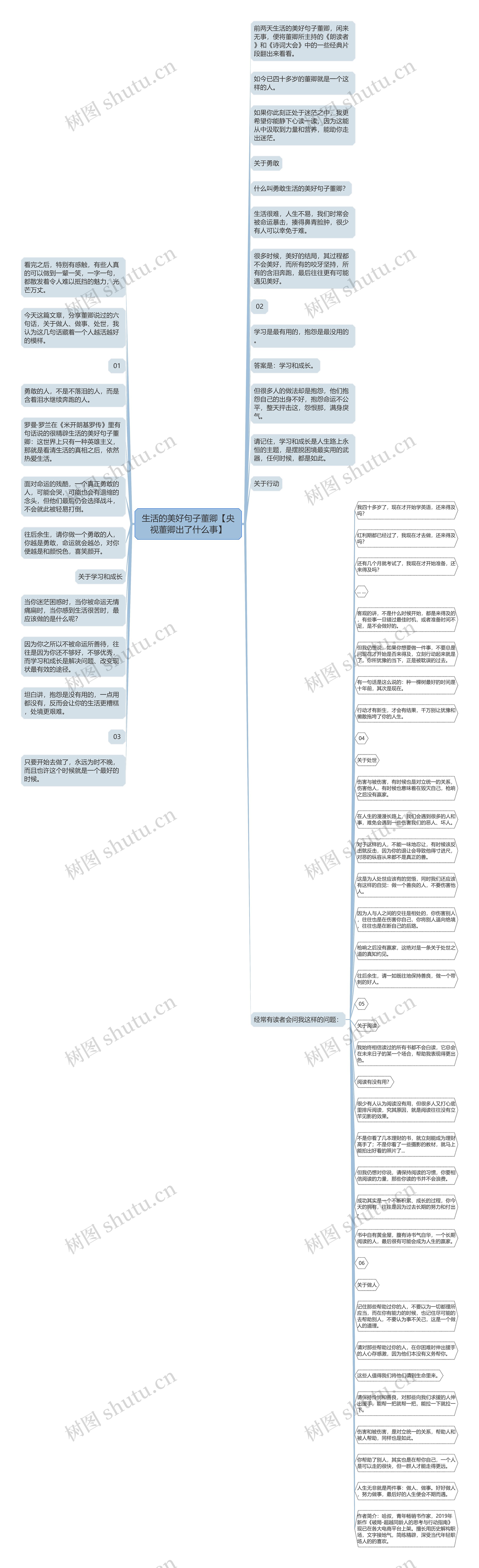 生活的美好句子董卿【央视董卿出了什么事】思维导图