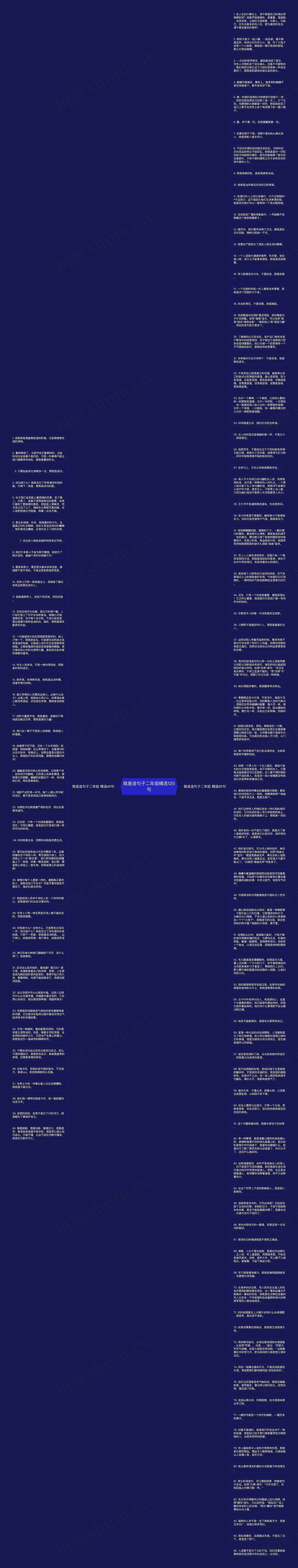 就是造句子二年级精选125句思维导图