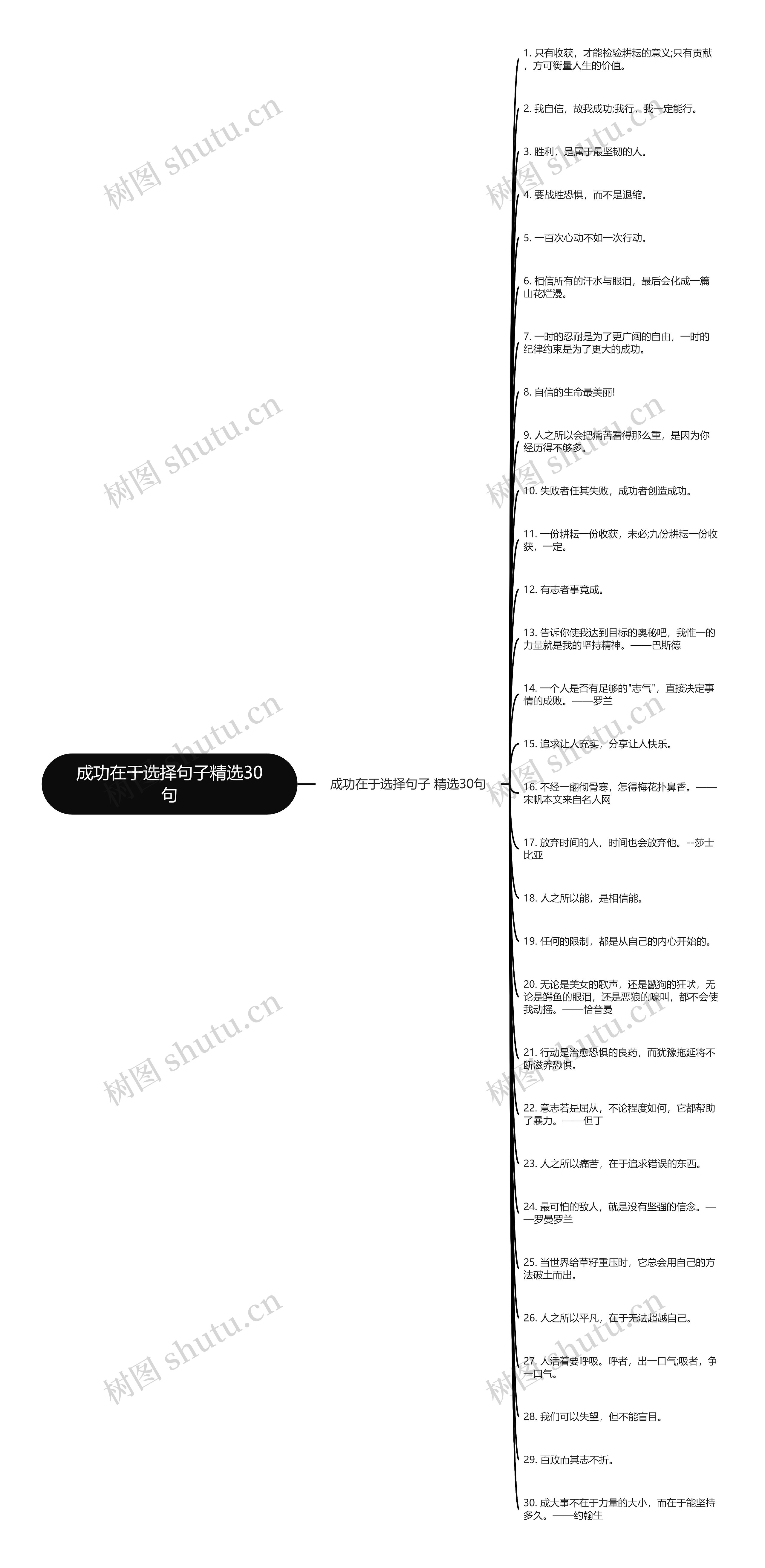 成功在于选择句子精选30句思维导图