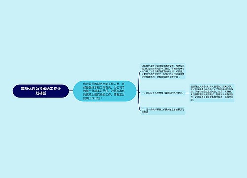 最新优秀公司出纳工作计划模板