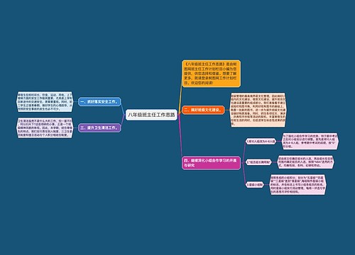 八年级班主任工作思路