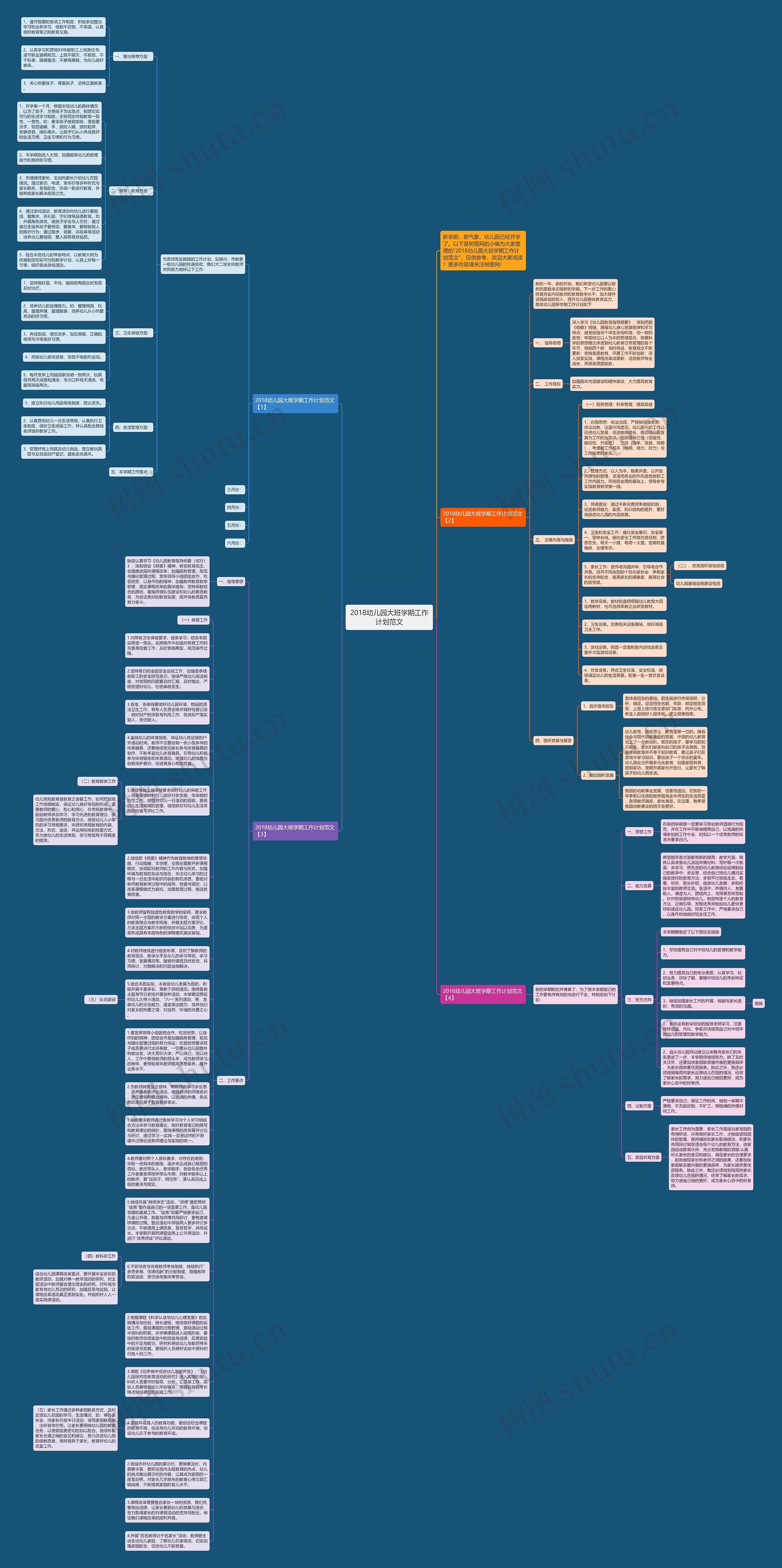 2018幼儿园大班学期工作计划范文