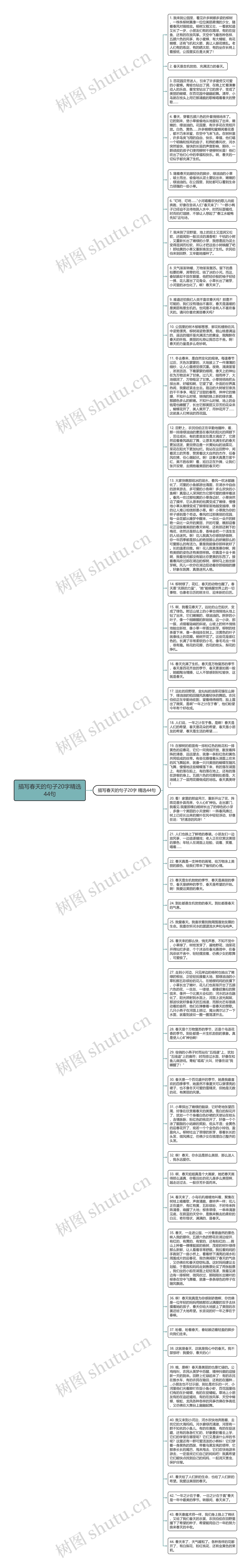 描写春天的句子20字精选44句思维导图