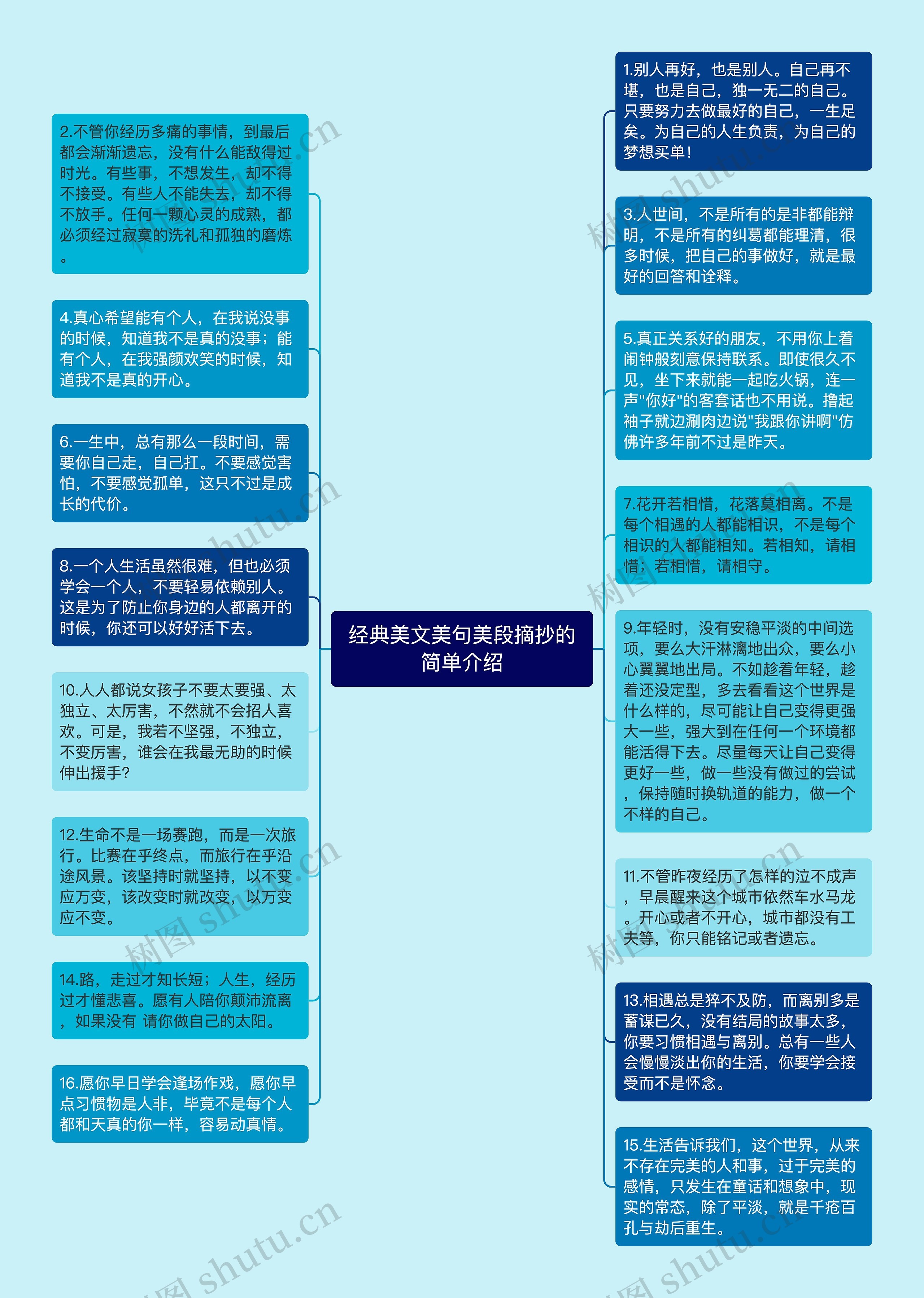 经典美文美句美段摘抄的简单介绍思维导图