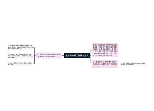 急诊科护理工作计划范文