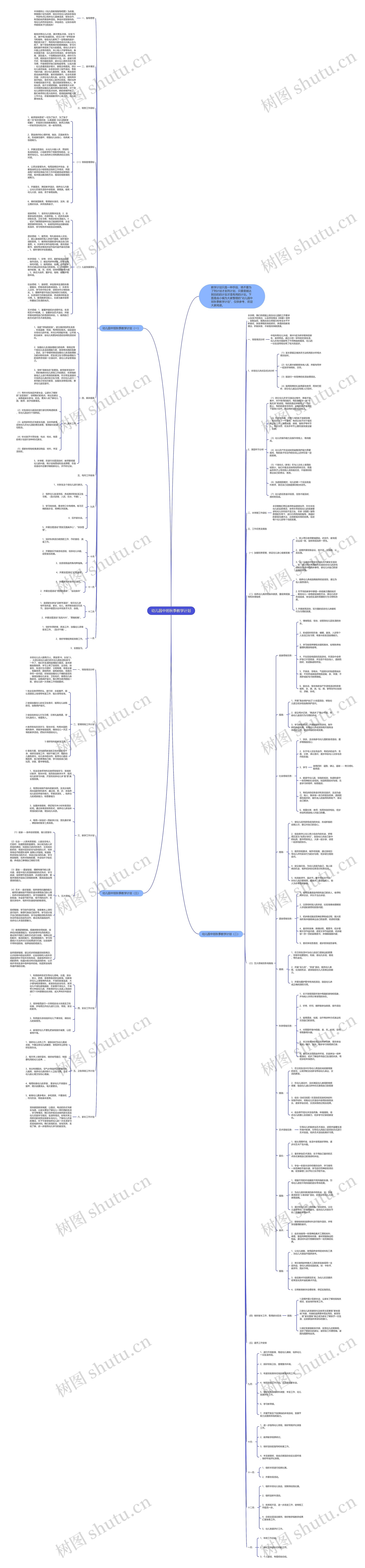 幼儿园中班秋季教学计划思维导图