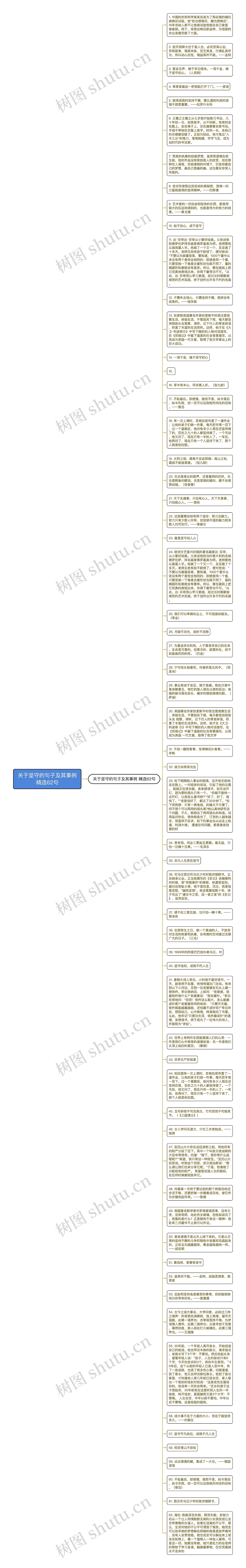 关于坚守的句子及其事例精选62句思维导图