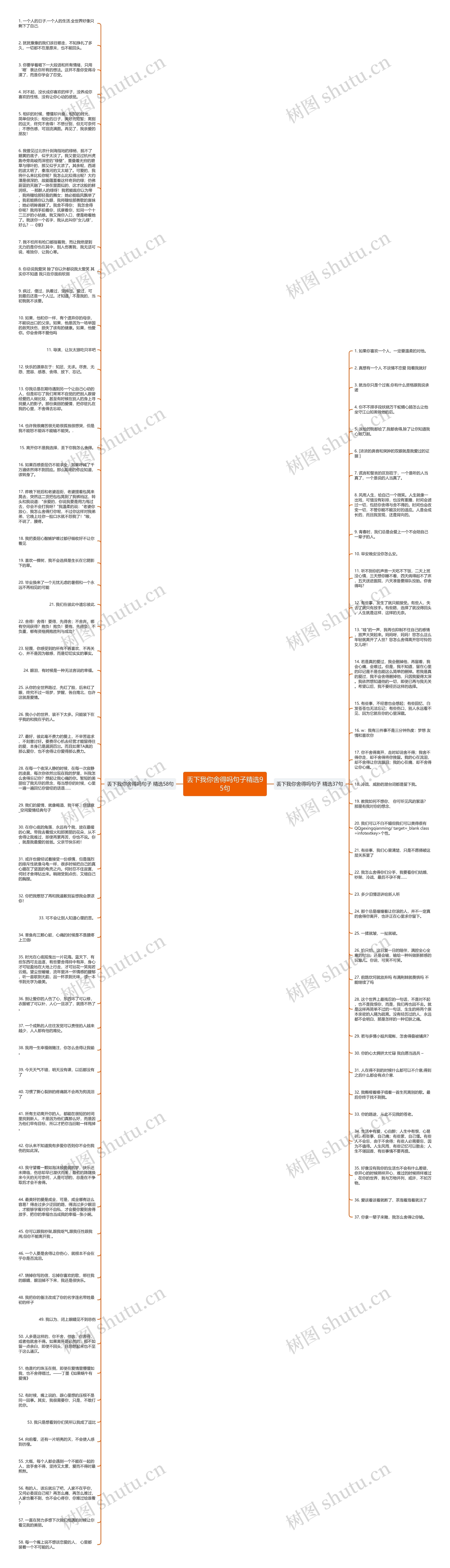 丢下我你舍得吗句子精选95句思维导图