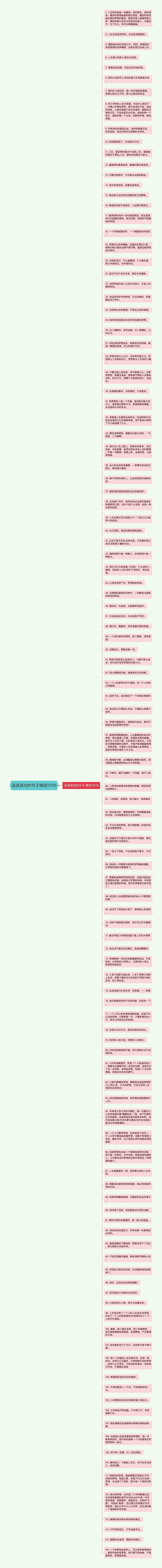 追逐成功的句子精选115句