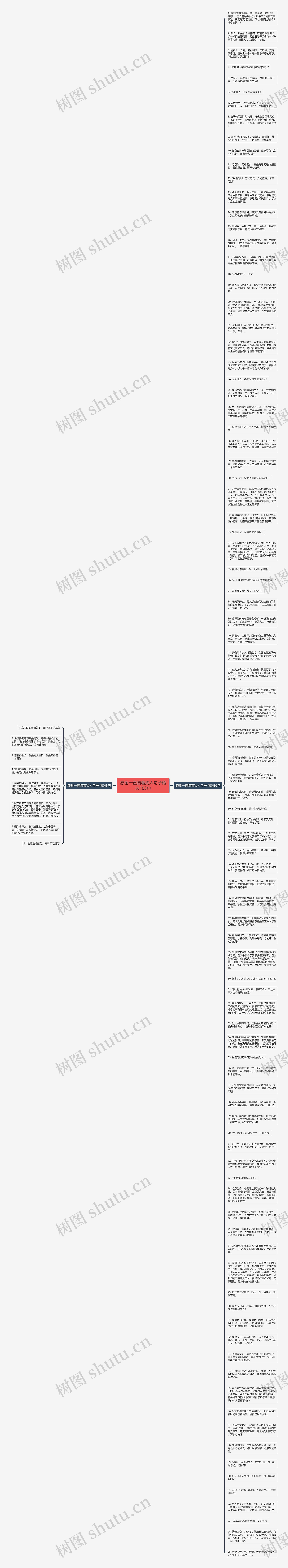 感谢一直陪着我人句子精选103句思维导图