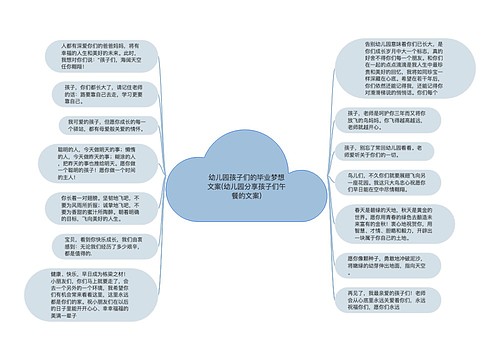 幼儿园孩子们的毕业梦想文案(幼儿园分享孩子们午餐的文案)