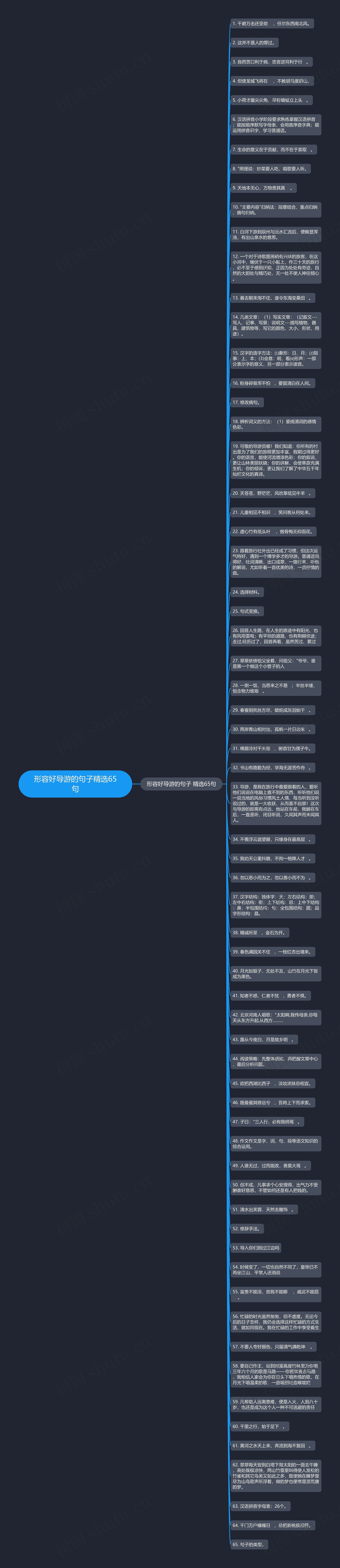 形容好导游的句子精选65句思维导图