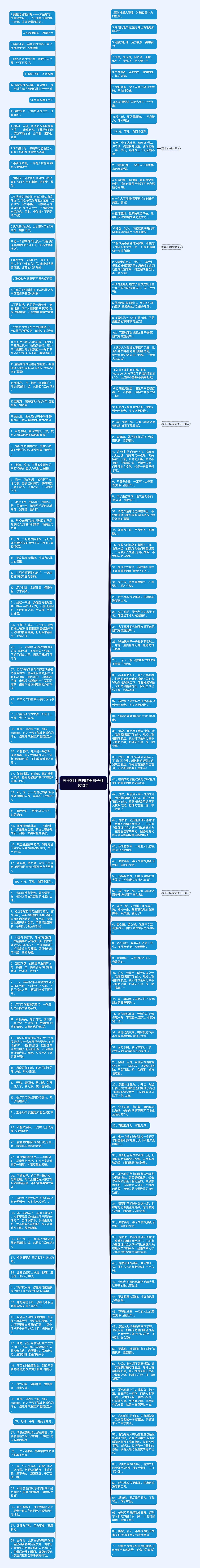 关于羽毛球的唯美句子精选13句思维导图