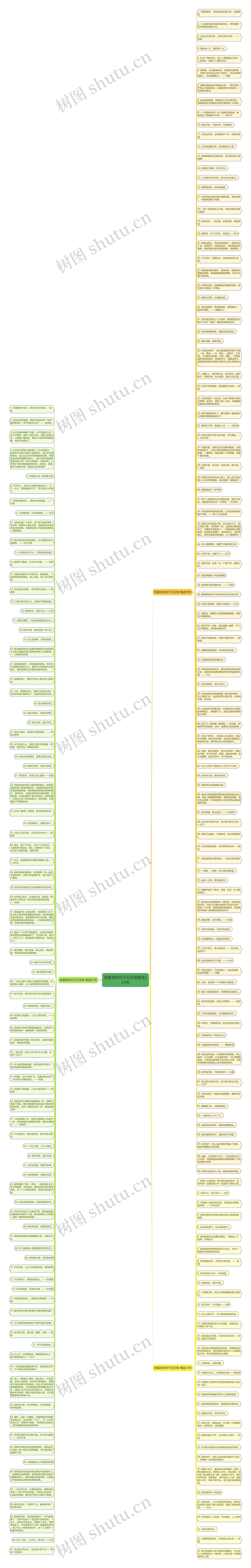 我喜欢的句子五年级精选223句思维导图