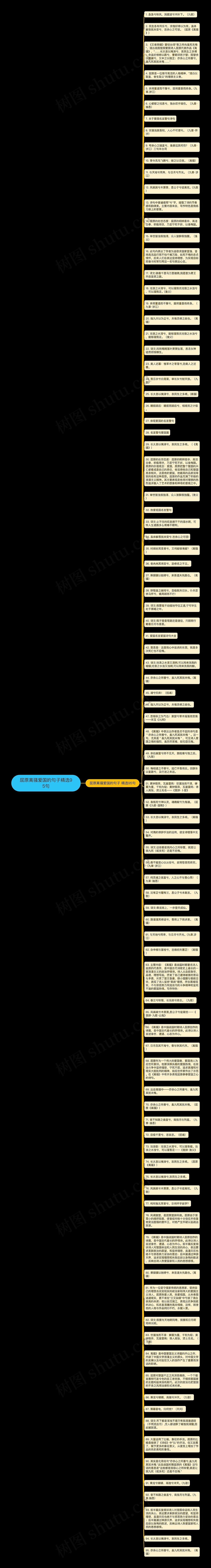 屈原离骚爱国的句子精选95句思维导图