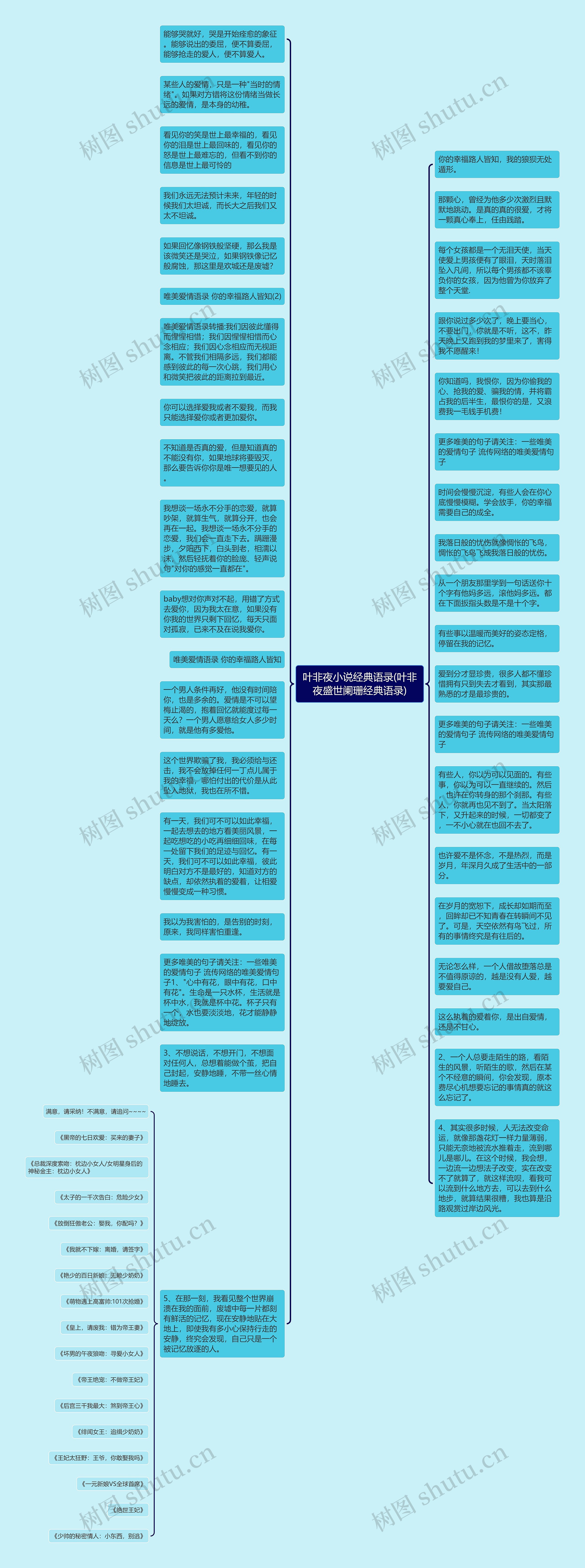 叶非夜小说经典语录(叶非夜盛世阑珊经典语录)思维导图