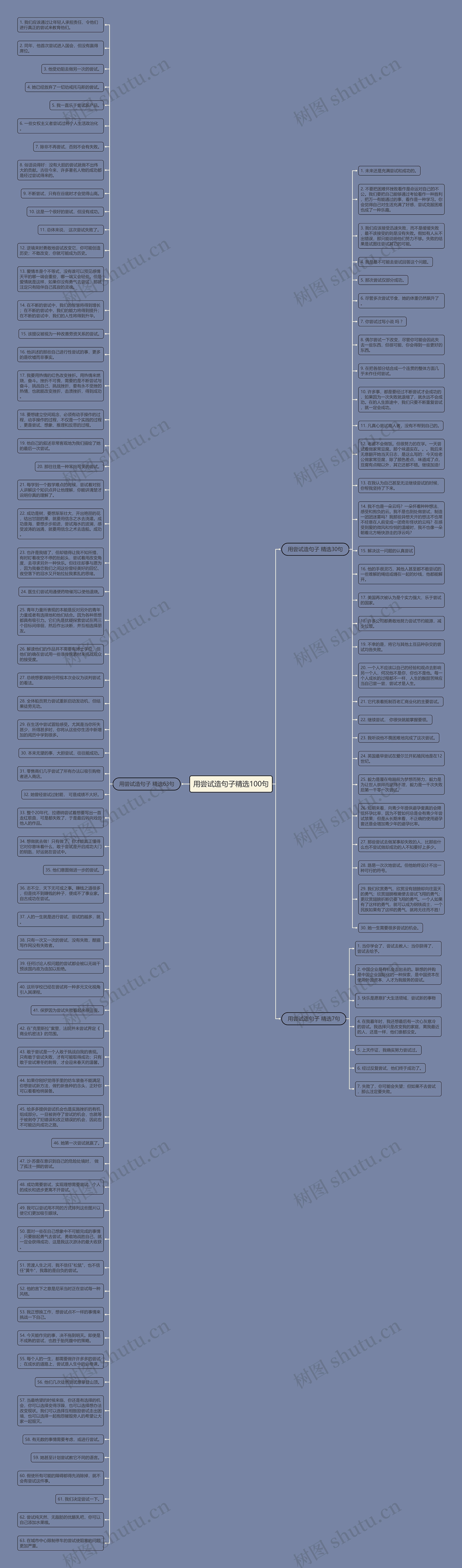 用尝试造句子精选100句思维导图