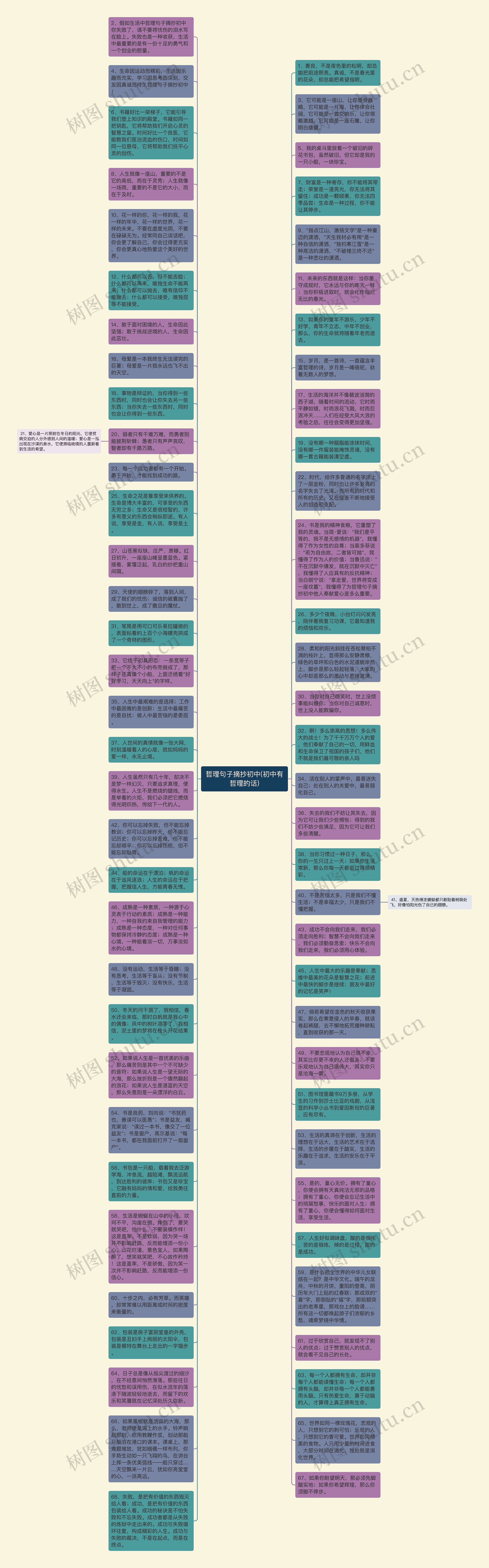 哲理句子摘抄初中(初中有哲理的话)思维导图