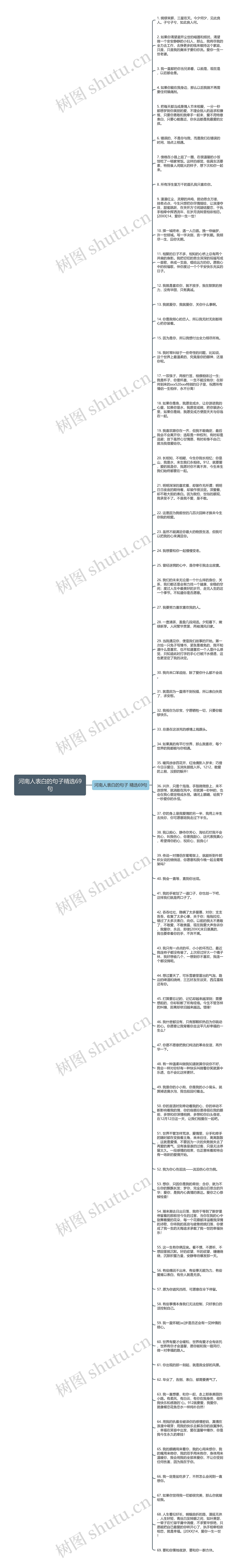 河南人表白的句子精选69句思维导图