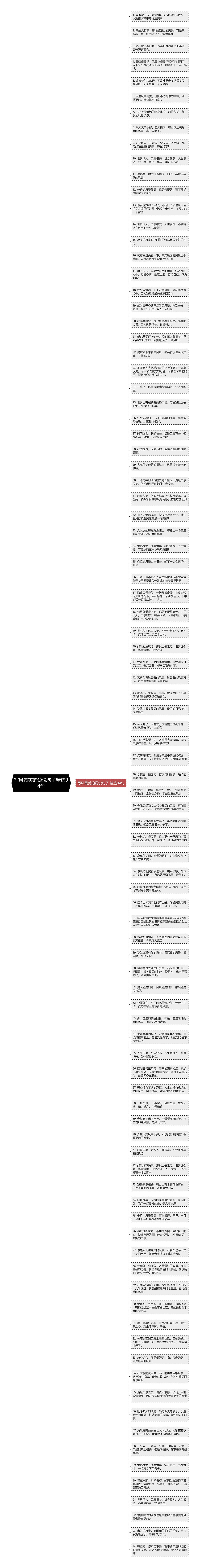 写风景美的说说句子精选94句思维导图