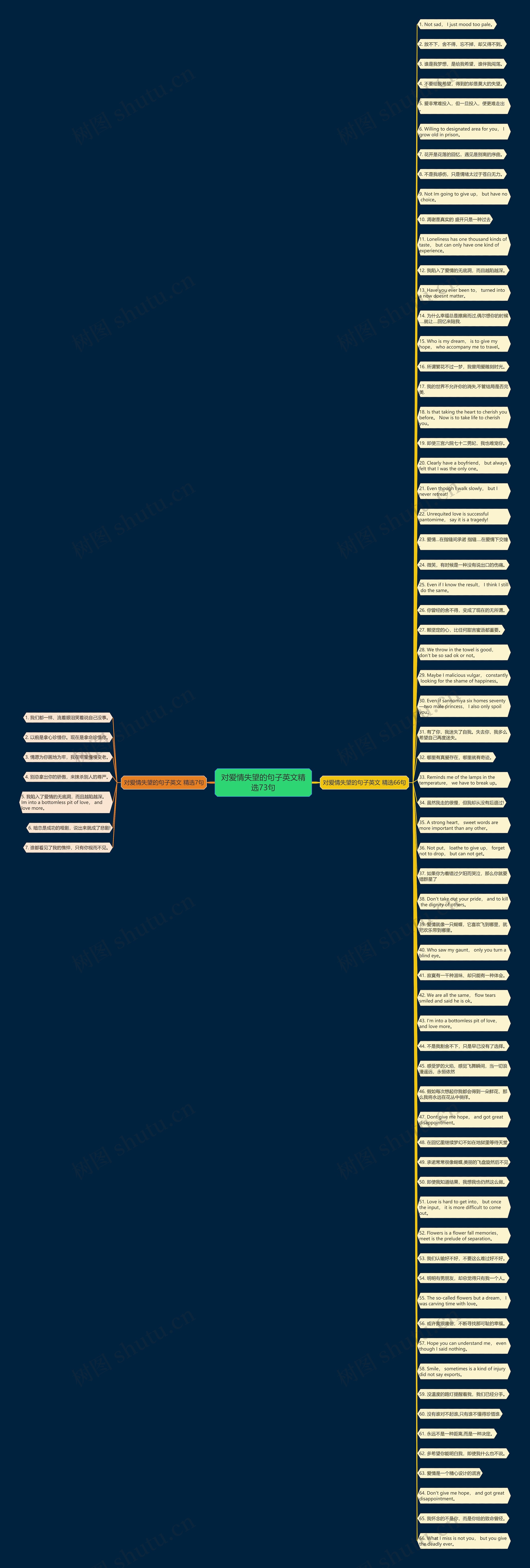 对爱情失望的句子英文精选73句思维导图