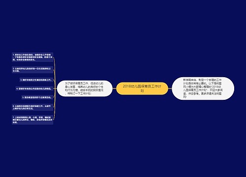 2018幼儿园保育员工作计划