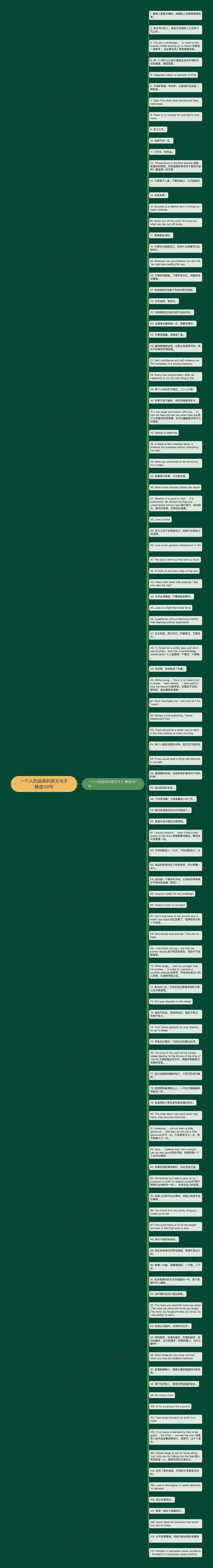 一个人的品味的英文句子精选110句思维导图高清图 一个人的品味的英文句子精选110句思维导图