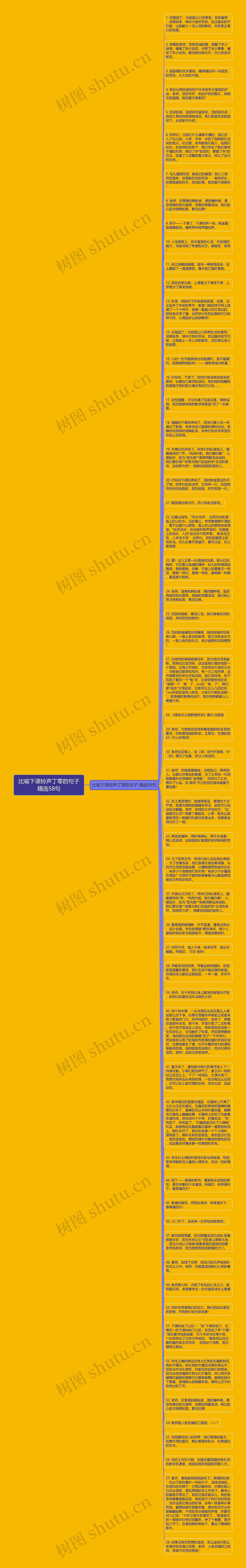 比喻下课铃声丁零的句子精选58句思维导图