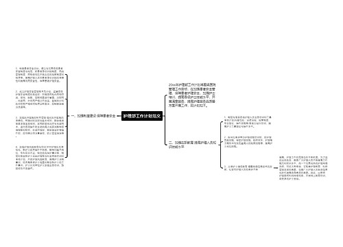 护理部工作计划范文