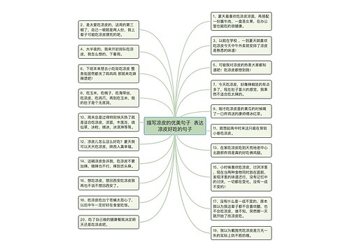 描写凉皮的优美句子  表达凉皮好吃的句子