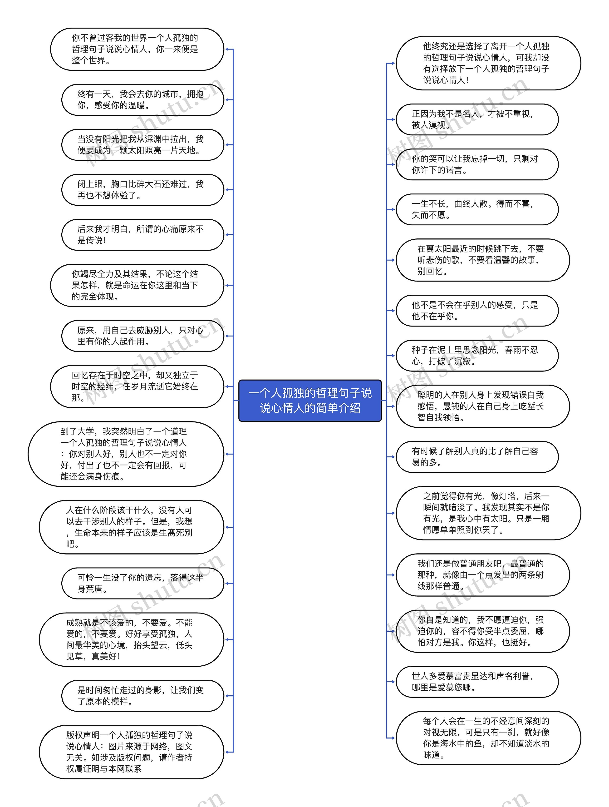 一个人孤独的哲理句子说说心情人的简单介绍思维导图