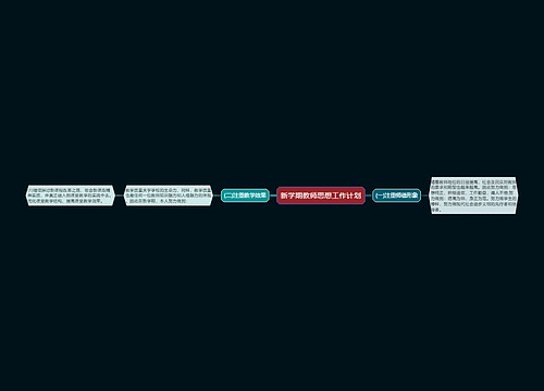 新学期教师思想工作计划