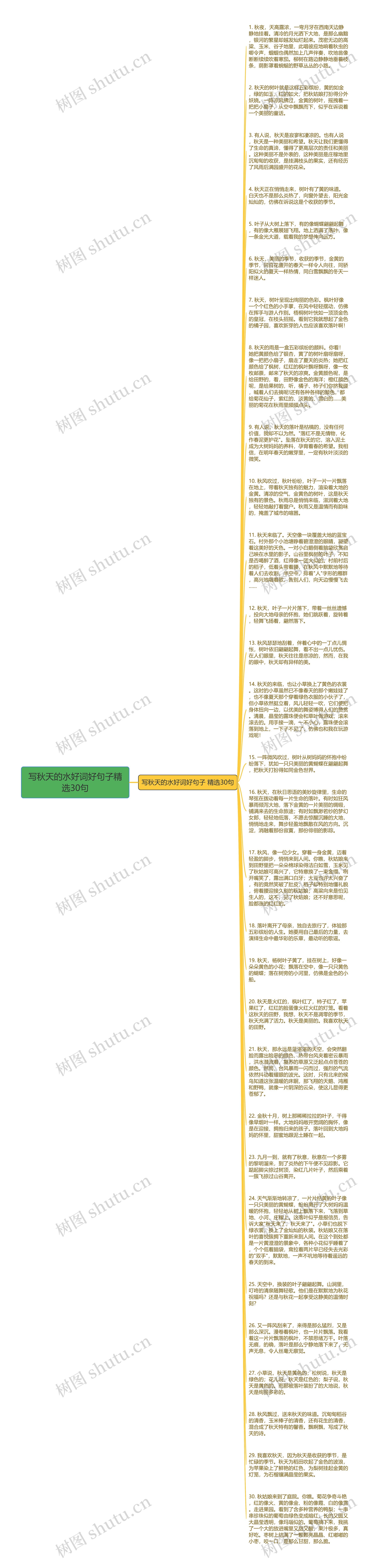 写秋天的水好词好句子精选30句