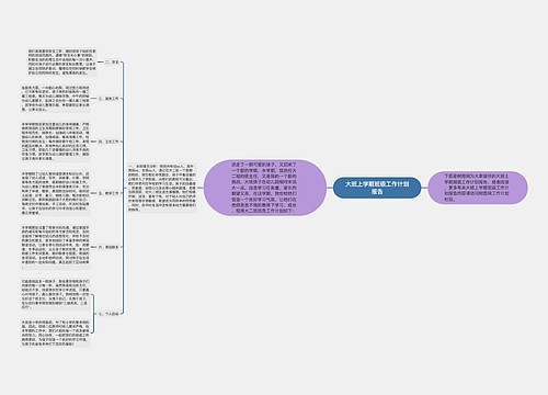 大班上学期班级工作计划报告