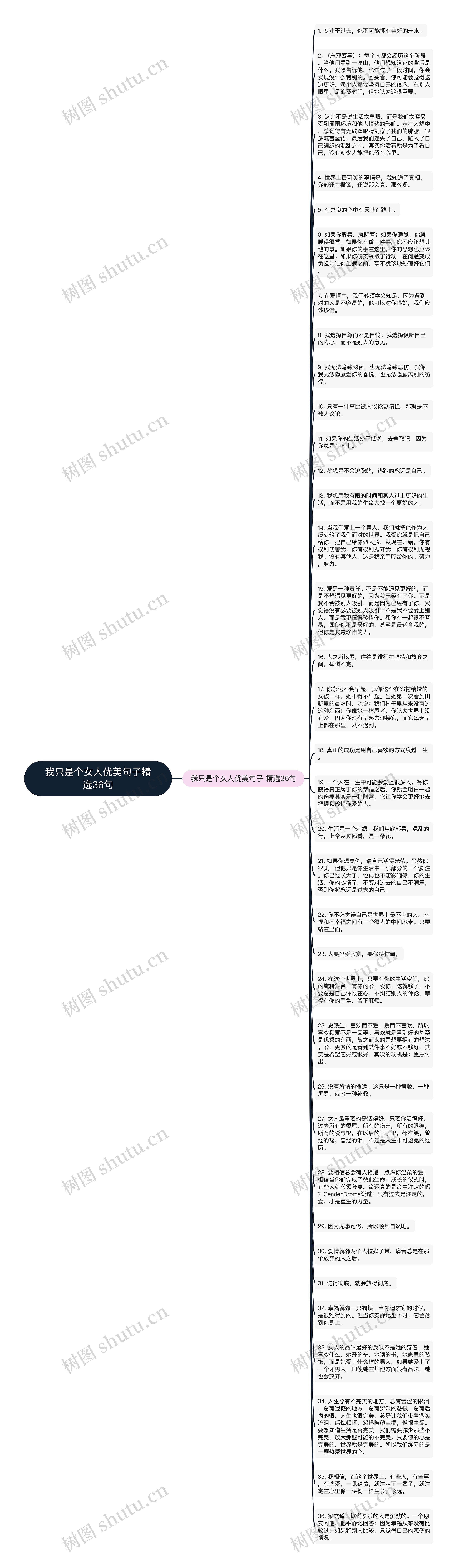 我只是个女人优美句子精选36句思维导图