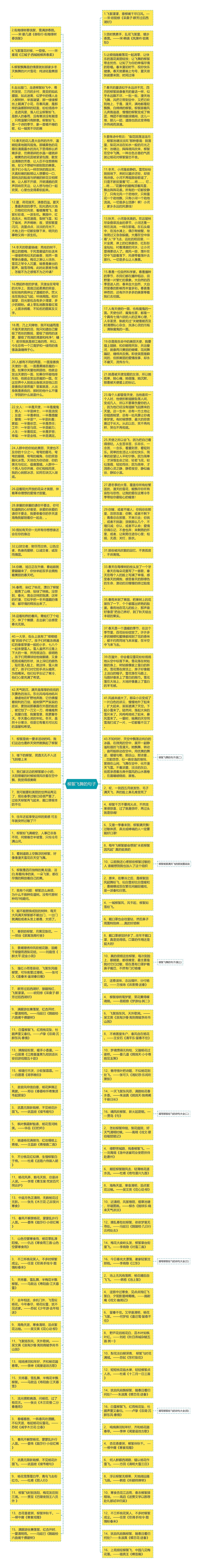 柳絮飞舞的句子思维导图