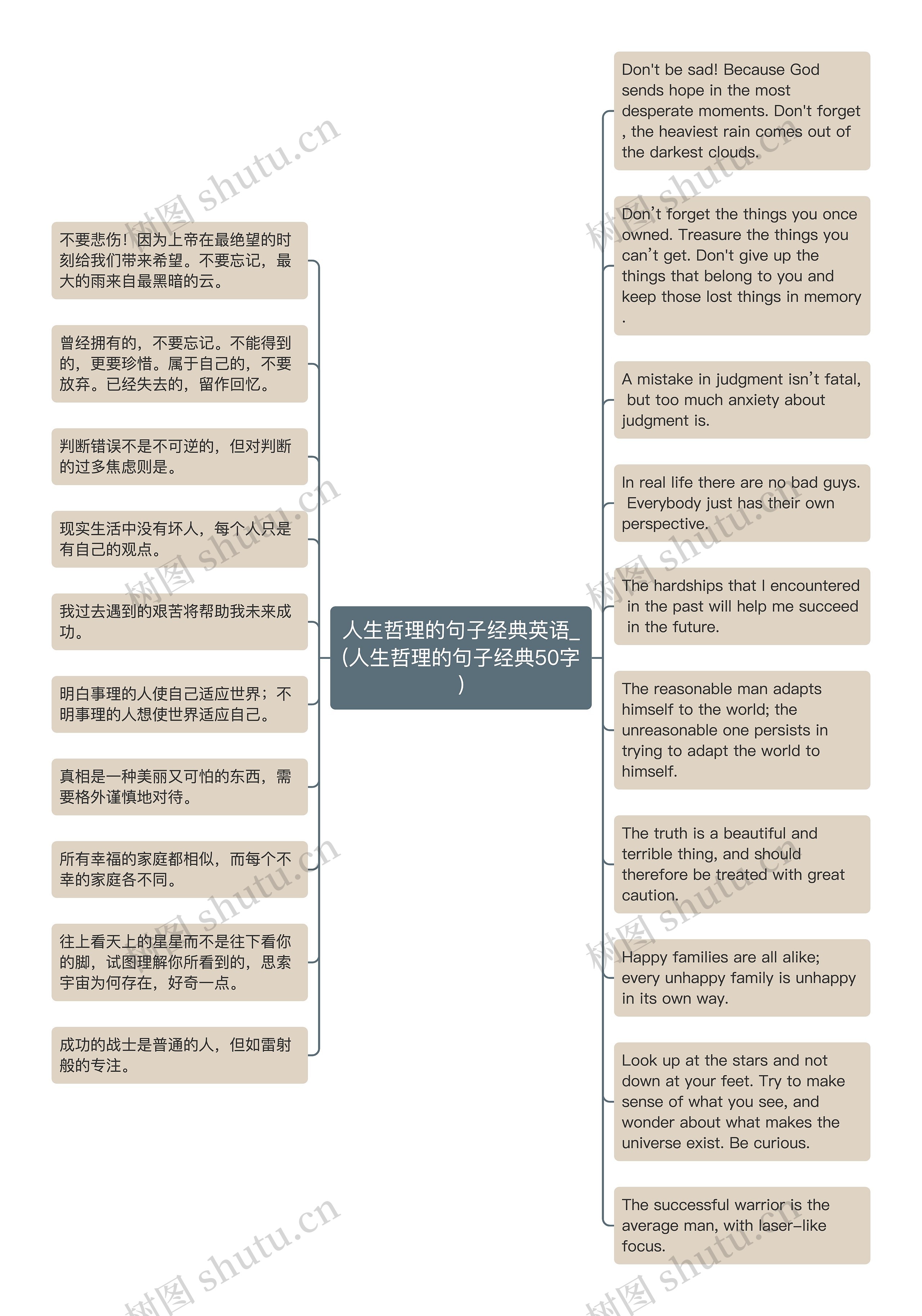 人生哲理的句子经典英语_(人生哲理的句子经典50字)思维导图