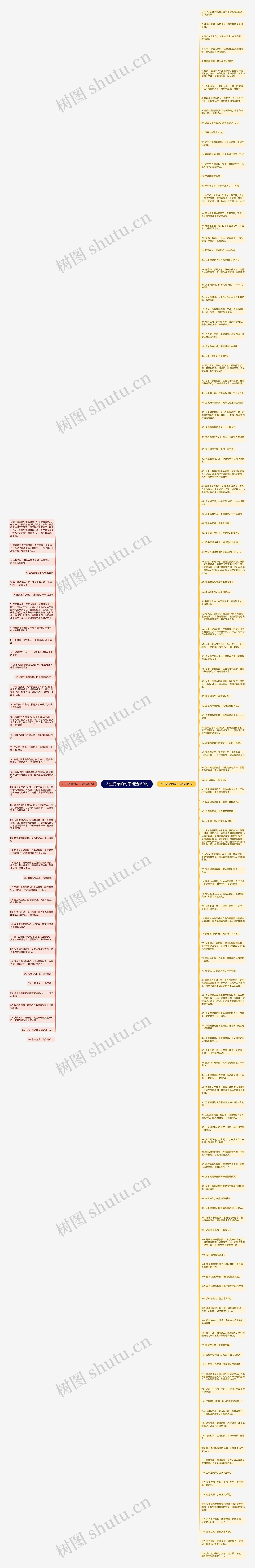 人生兄弟的句子精选169句思维导图
