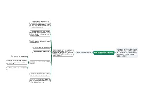 幼儿园下期大班工作计划