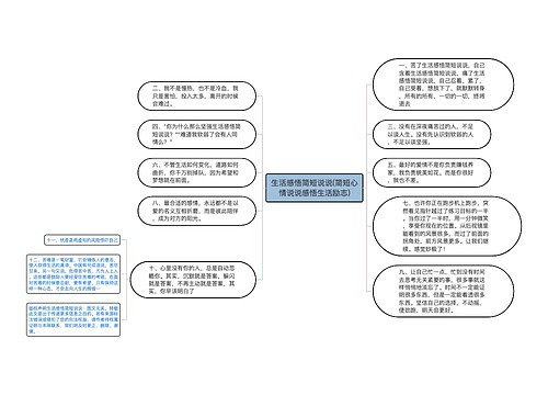 生活感悟简短说说(简短心情说说感悟生活励志)