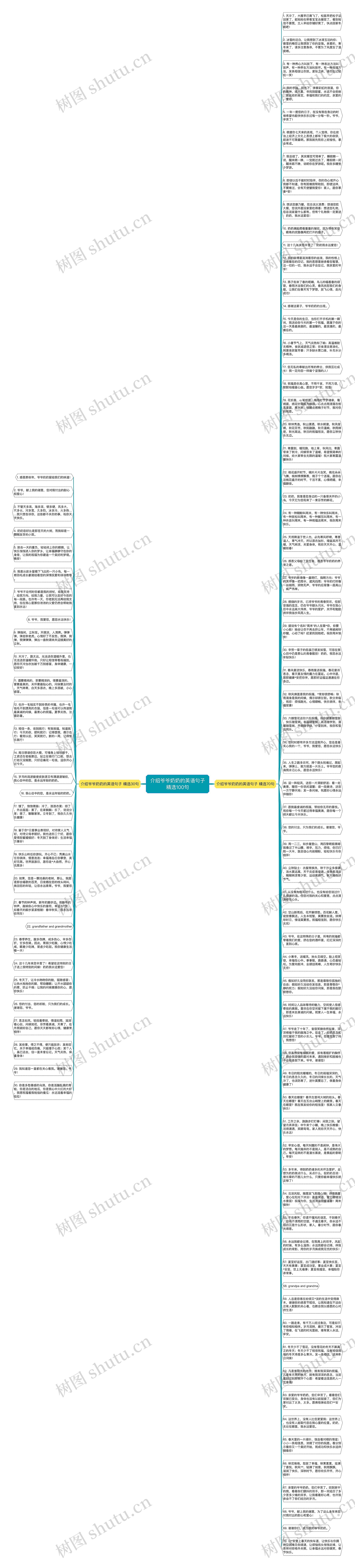 介绍爷爷奶奶的英语句子精选100句思维导图