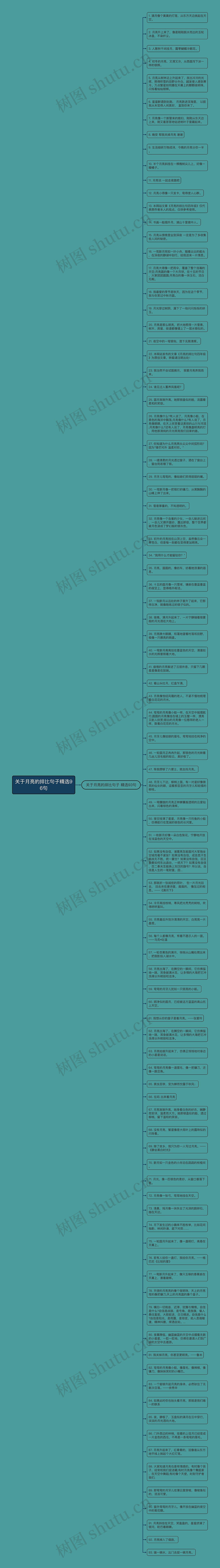 关于月亮的排比句子精选96句思维导图