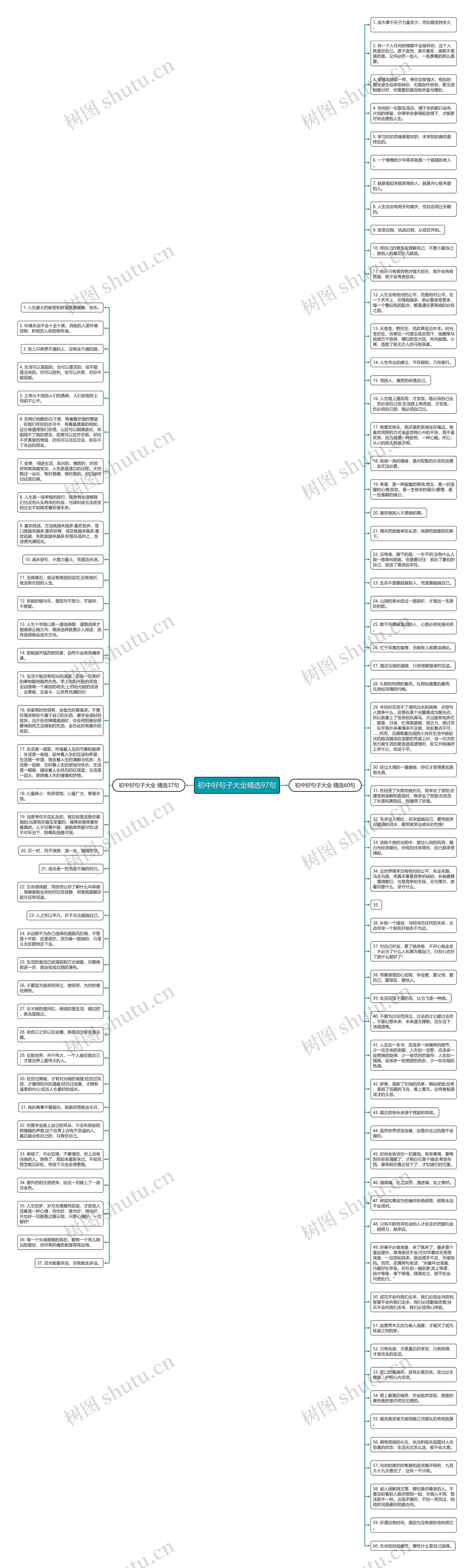 初中好句子大全精选97句思维导图