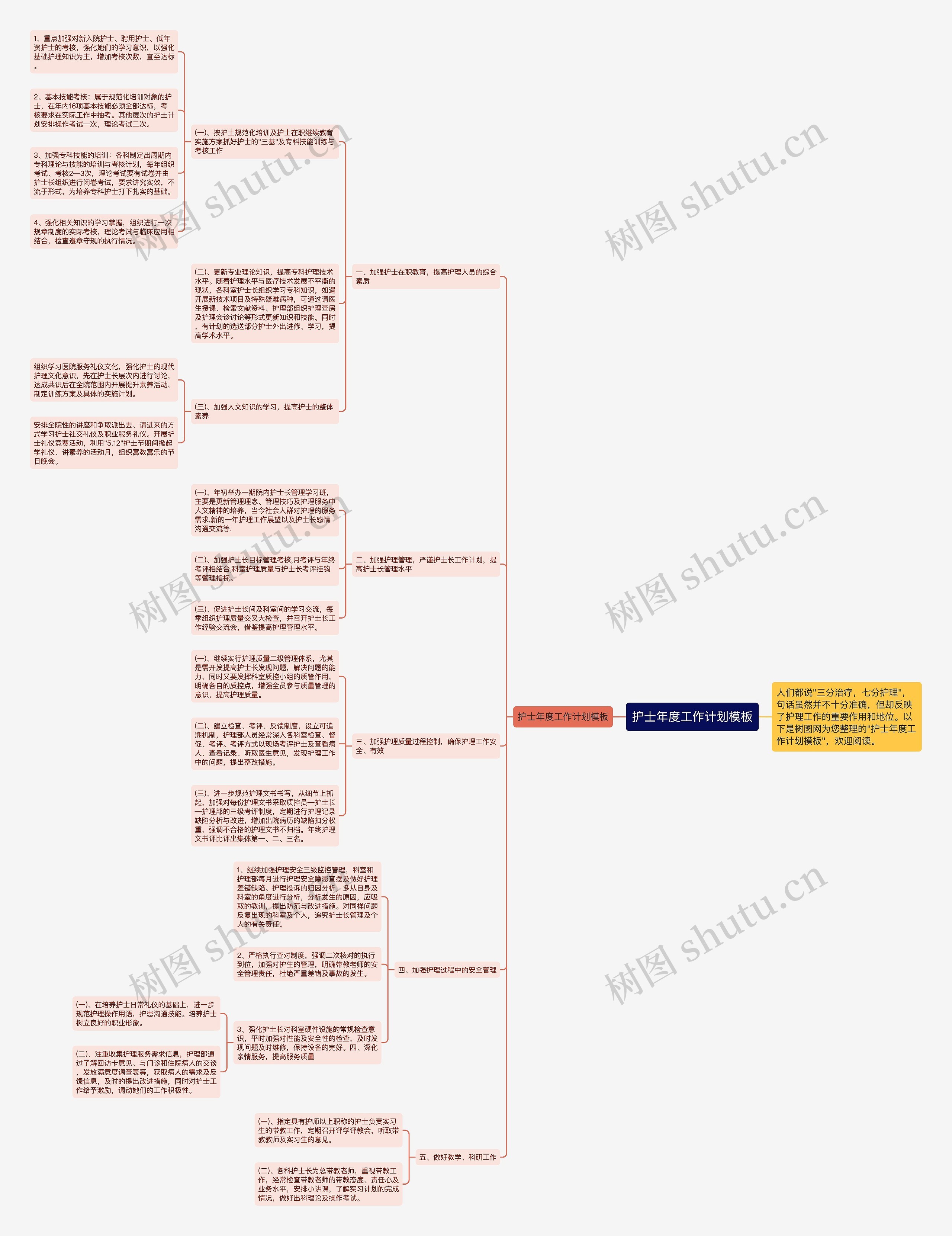 护士年度工作计划思维导图
