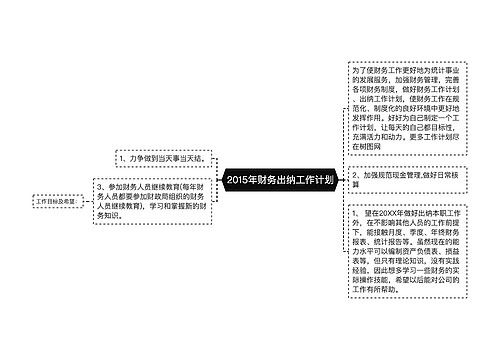 2015年财务出纳工作计划