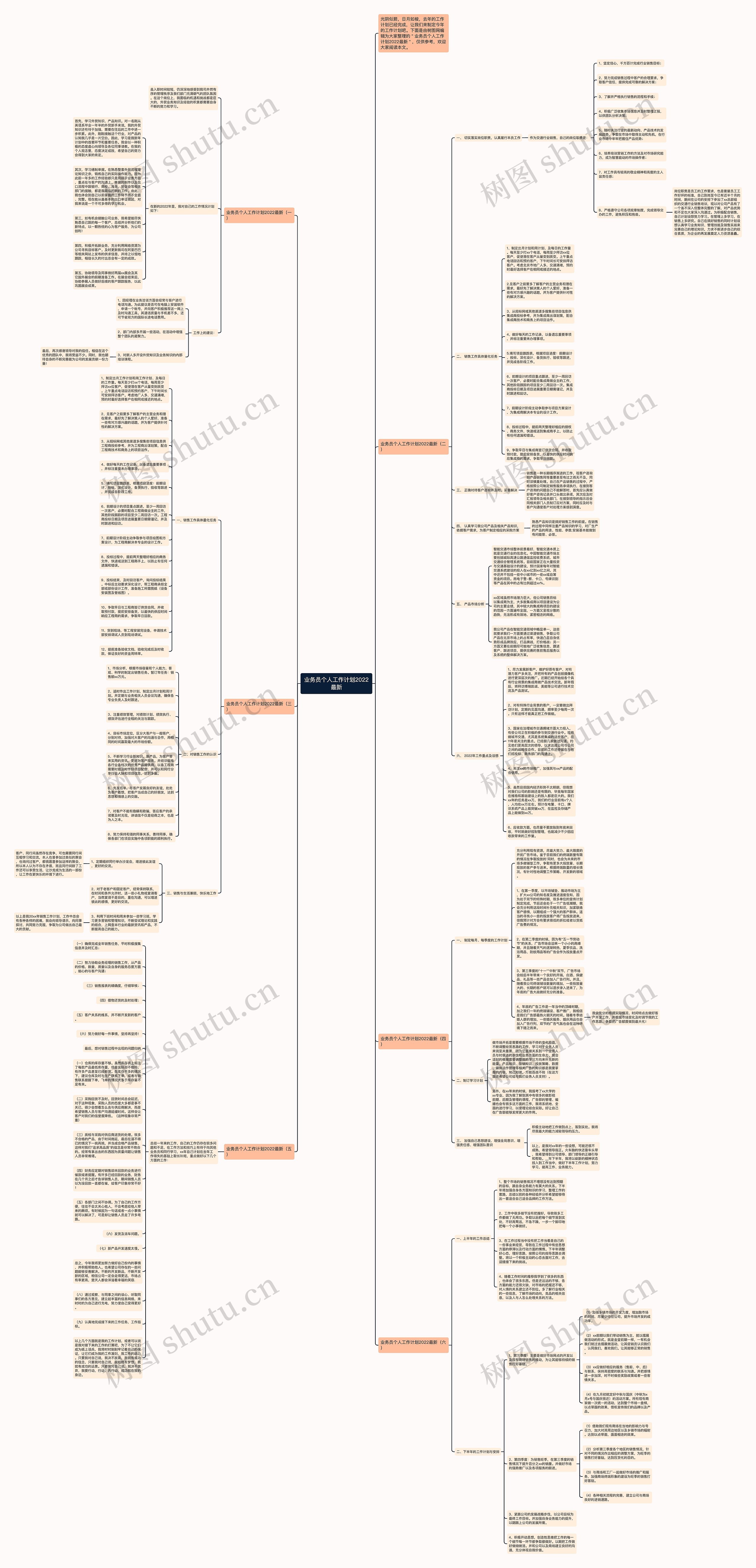 业务员个人工作计划2022最新思维导图